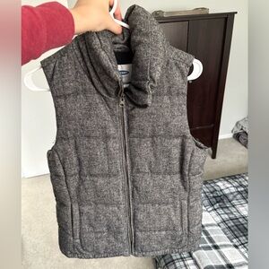 Grey/ Black puffer vest! Like new
